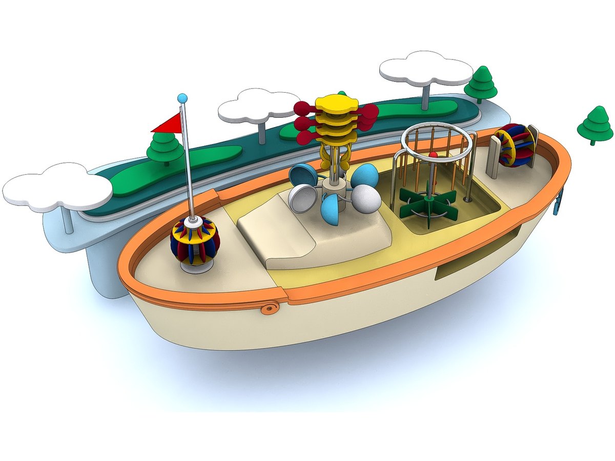 Water Cannon Boat — water play element