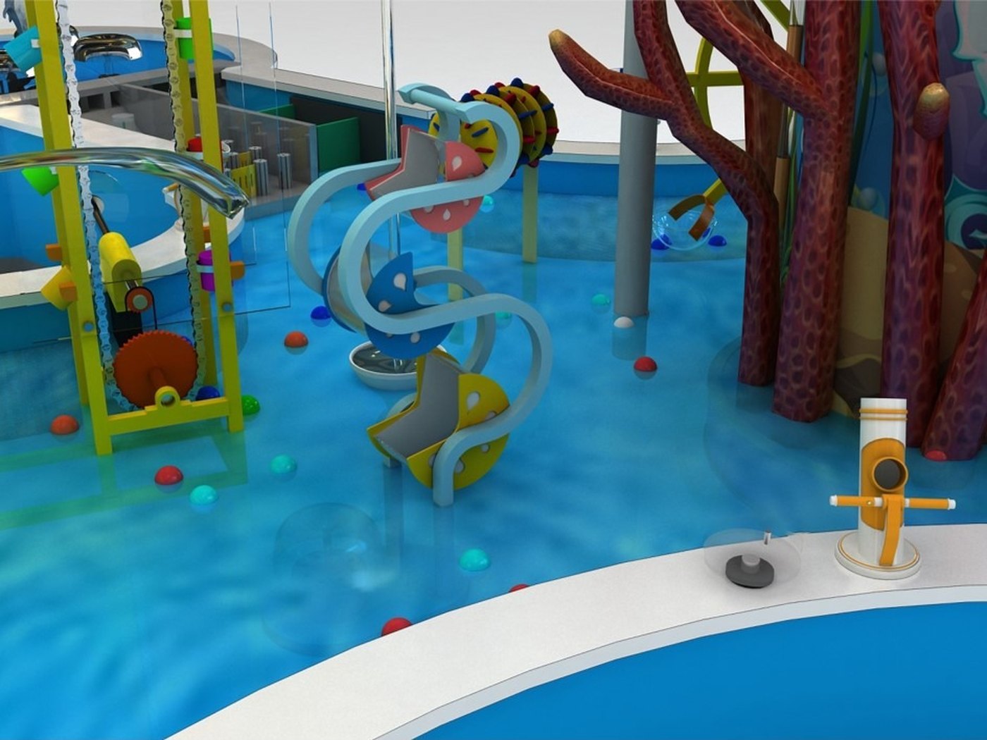 Coral Lagoon Table — water play zone layout
