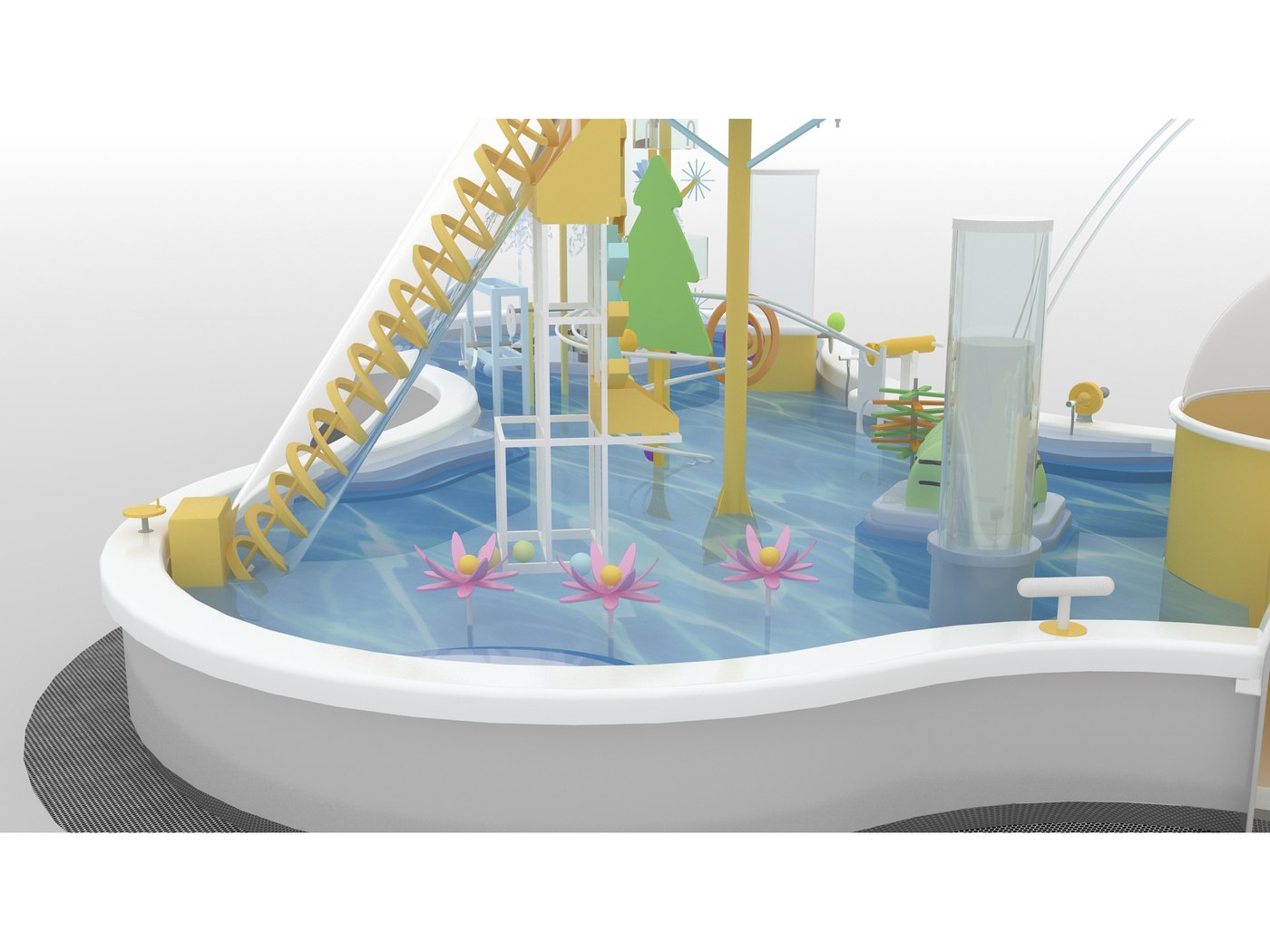 Nine-Metre Basin — water play zone layout