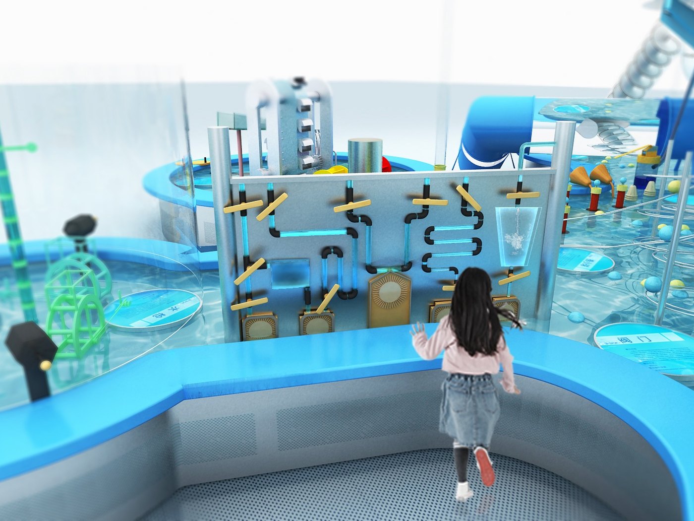 River Basin — water play zone layout