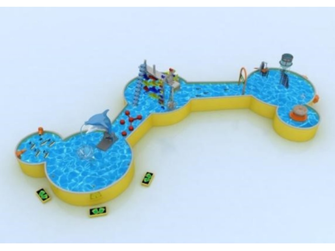 Waterworks Island — water play zone layout